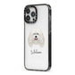Bergamasco Personalised iPhone 13 Pro Max Black Impact Case Side Angle on Silver phone