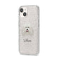 Bergamasco Personalised iPhone 14 Glitter Tough Case Starlight Angled Image
