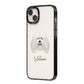 Bergamasco Personalised iPhone 14 Plus Black Impact Case Side Angle on Silver phone