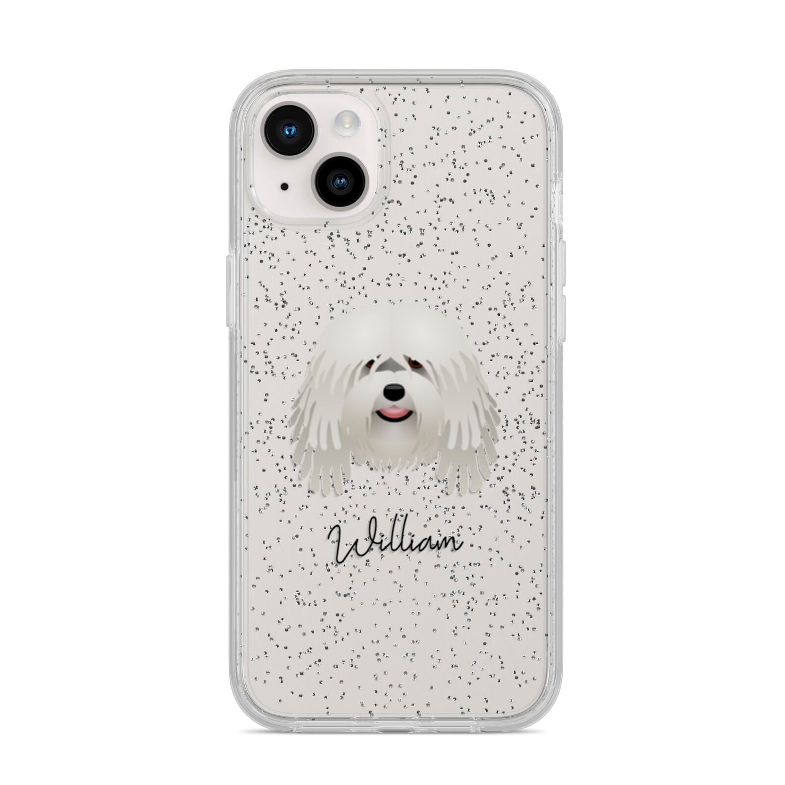 Bergamasco Personalised iPhone 14 Plus Glitter Tough Case Starlight