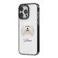 Bergamasco Personalised iPhone 14 Pro Max Black Impact Case Side Angle on Silver phone