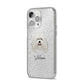 Bergamasco Personalised iPhone 14 Pro Max Glitter Tough Case Silver Angled Image