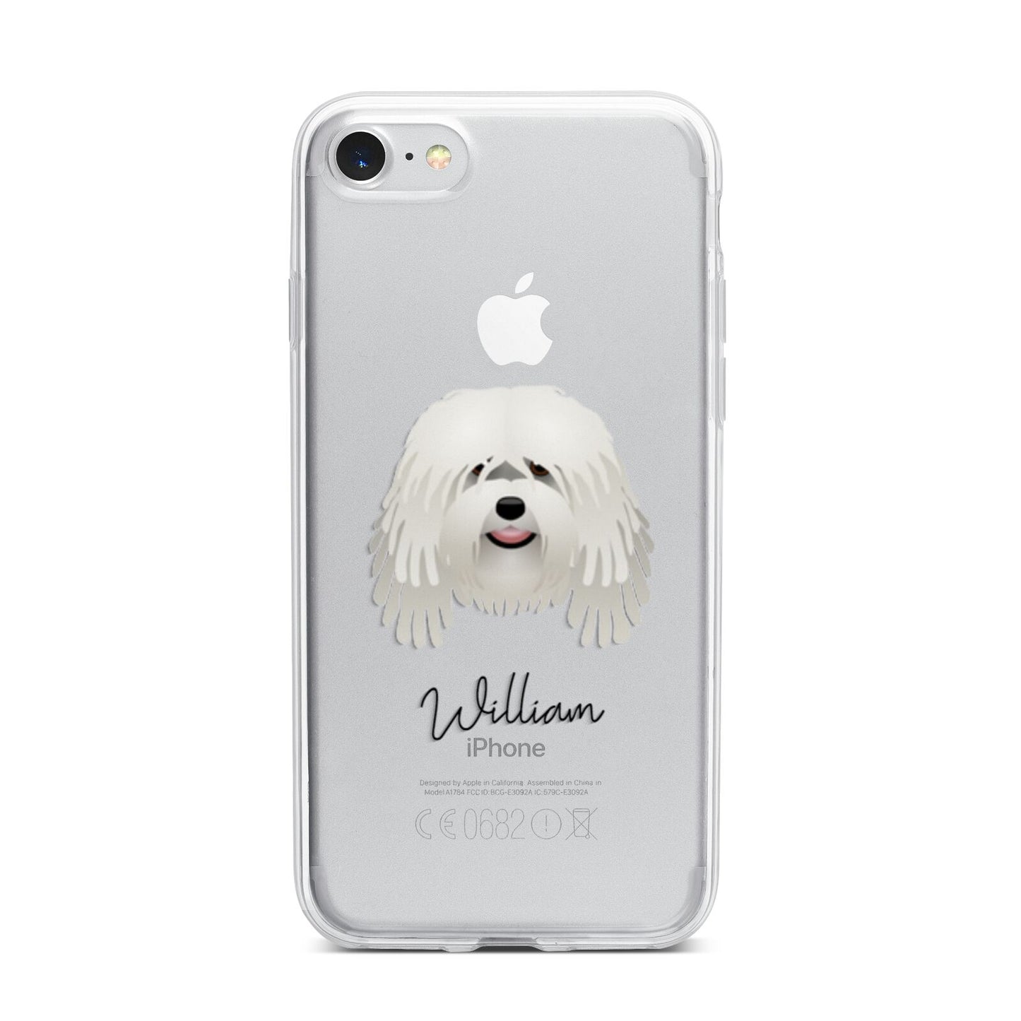 Bergamasco Personalised iPhone 7 Bumper Case on Silver iPhone