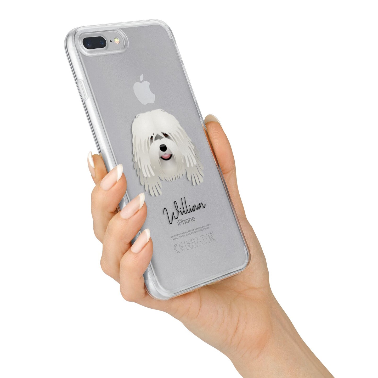 Bergamasco Personalised iPhone 7 Plus Bumper Case on Silver iPhone Alternative Image