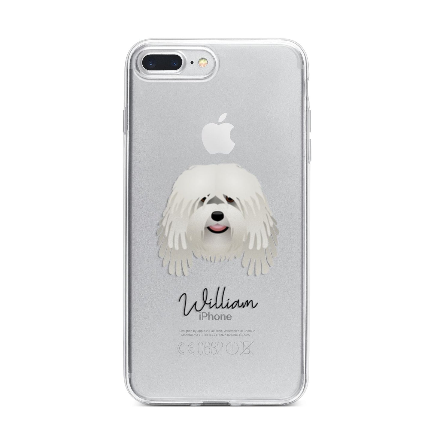 Bergamasco Personalised iPhone 7 Plus Bumper Case on Silver iPhone