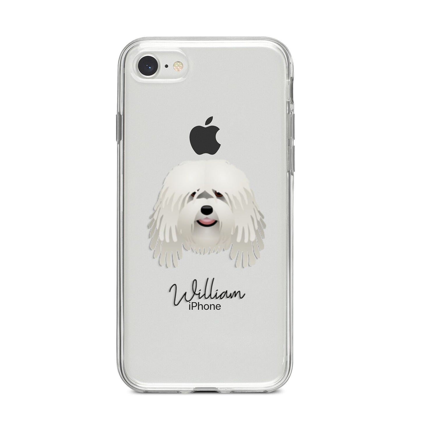 Bergamasco Personalised iPhone 8 Bumper Case on Silver iPhone