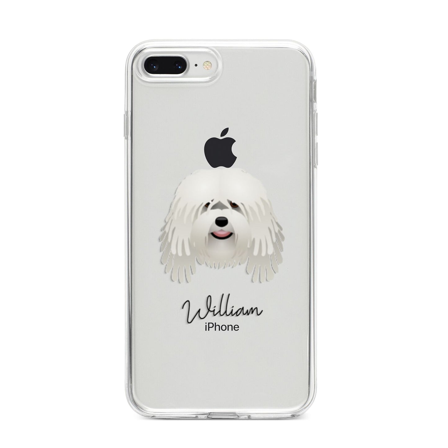 Bergamasco Personalised iPhone 8 Plus Bumper Case on Silver iPhone