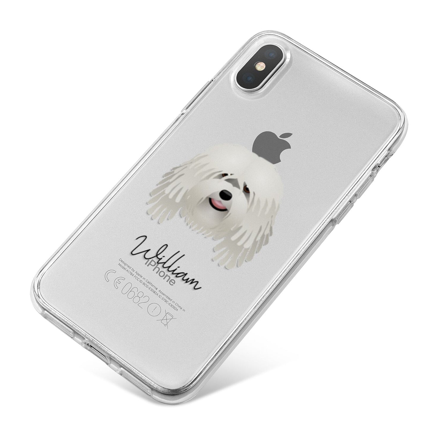 Bergamasco Personalised iPhone X Bumper Case on Silver iPhone