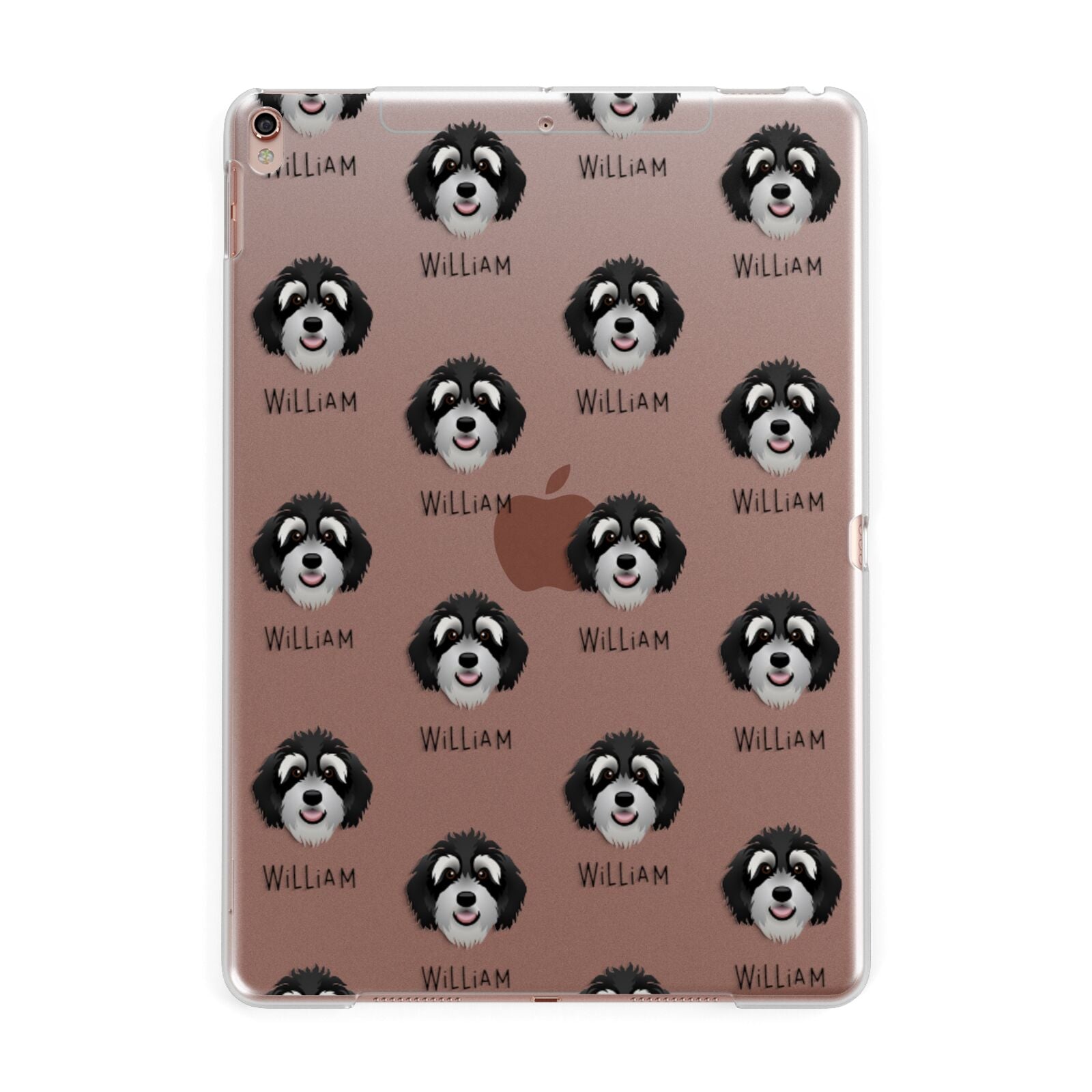 Bernedoodle Icon with Name Apple iPad Rose Gold Case