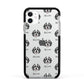 Bernedoodle Icon with Name Apple iPhone 11 in White with Black Impact Case