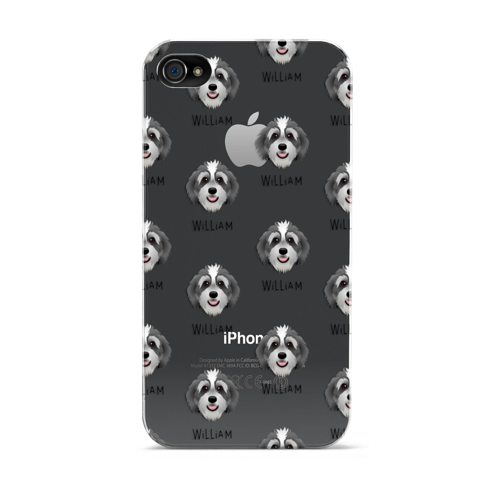 Bernedoodle Icon with Name Apple iPhone 4s Case