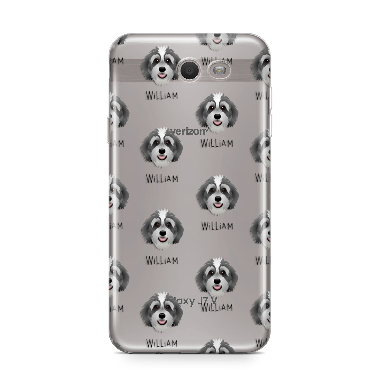 Bernedoodle Icon with Name Samsung Galaxy J7 2017 Case