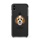 Bernedoodle Personalised Apple iPhone Xs Max Impact Case Black Edge on Black Phone