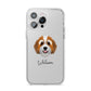 Bernedoodle Personalised iPhone 14 Pro Max Clear Tough Case Silver