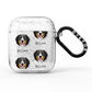 Bernese Mountain Dog Icon with Name AirPods Glitter Case