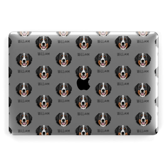 Bernese Mountain Dog Icon with Name Apple MacBook Case