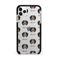 Bernese Mountain Dog Icon with Name Apple iPhone 11 Pro Max in Silver with Black Impact Case