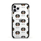 Bernese Mountain Dog Icon with Name Apple iPhone 11 Pro in Silver with Black Impact Case