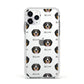 Bernese Mountain Dog Icon with Name Apple iPhone 11 Pro in Silver with White Impact Case