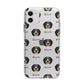 Bernese Mountain Dog Icon with Name Apple iPhone 11 in White with Bumper Case