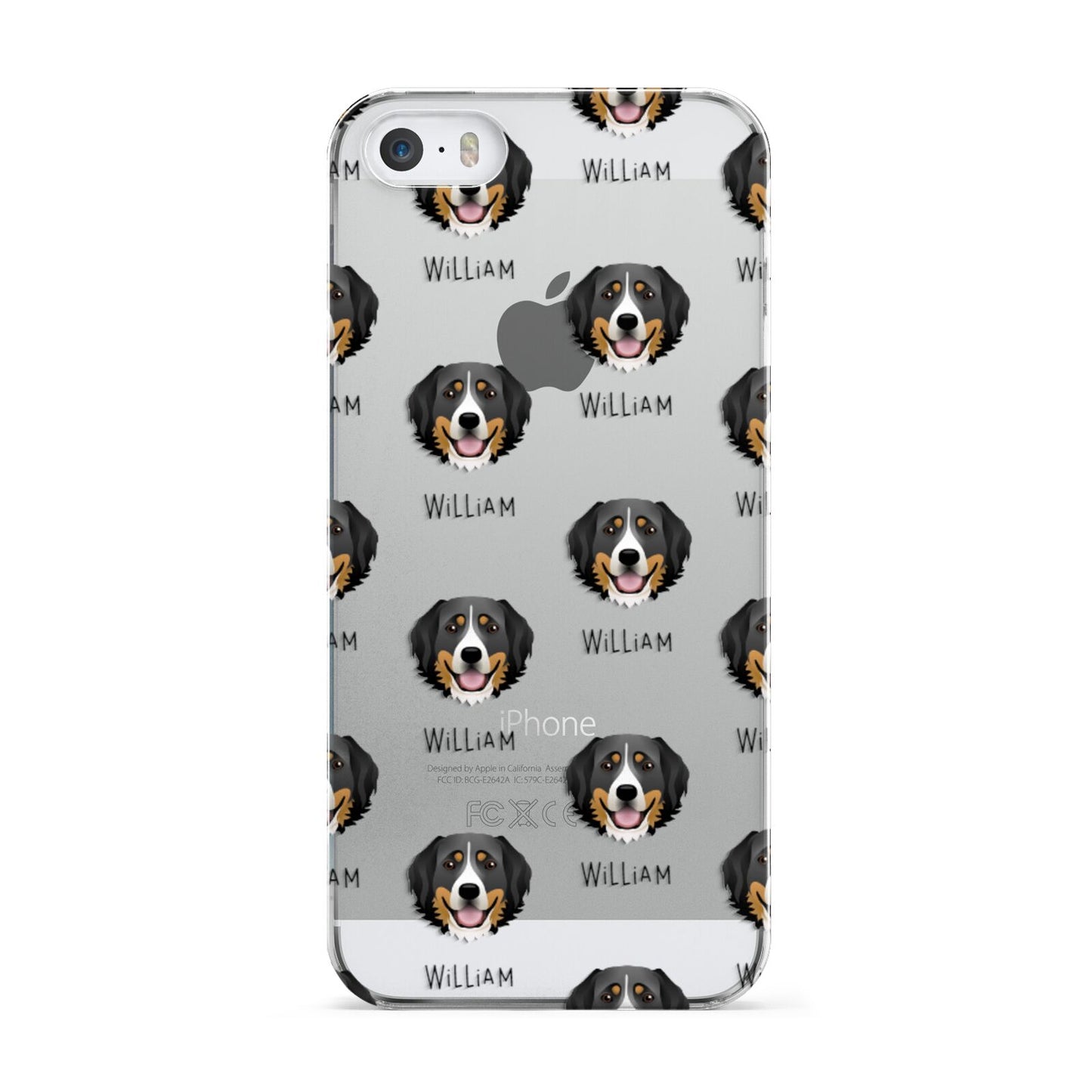 Bernese Mountain Dog Icon with Name Apple iPhone 5 Case