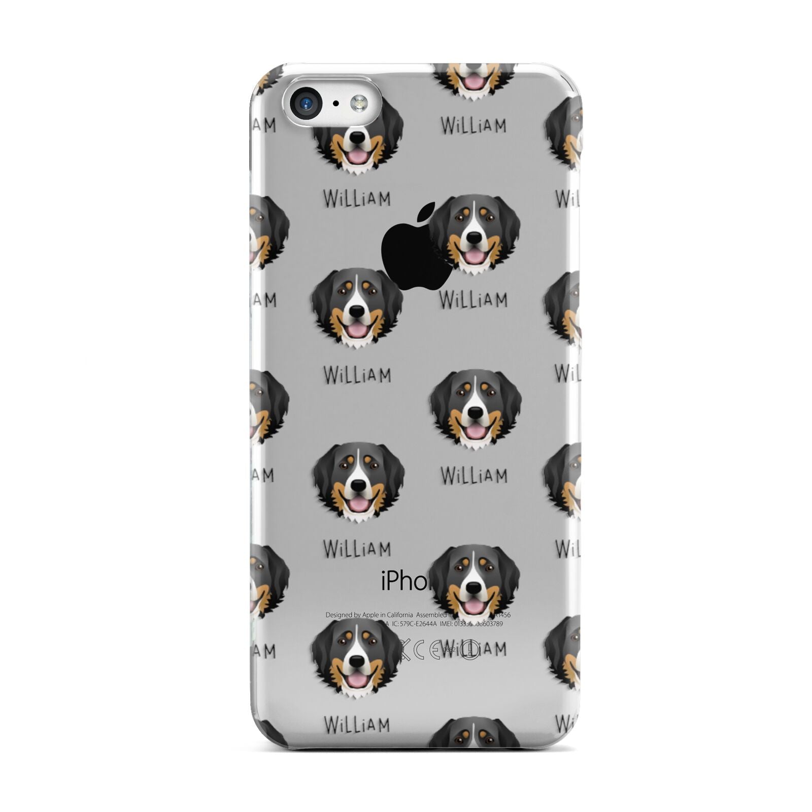 Bernese Mountain Dog Icon with Name Apple iPhone 5c Case