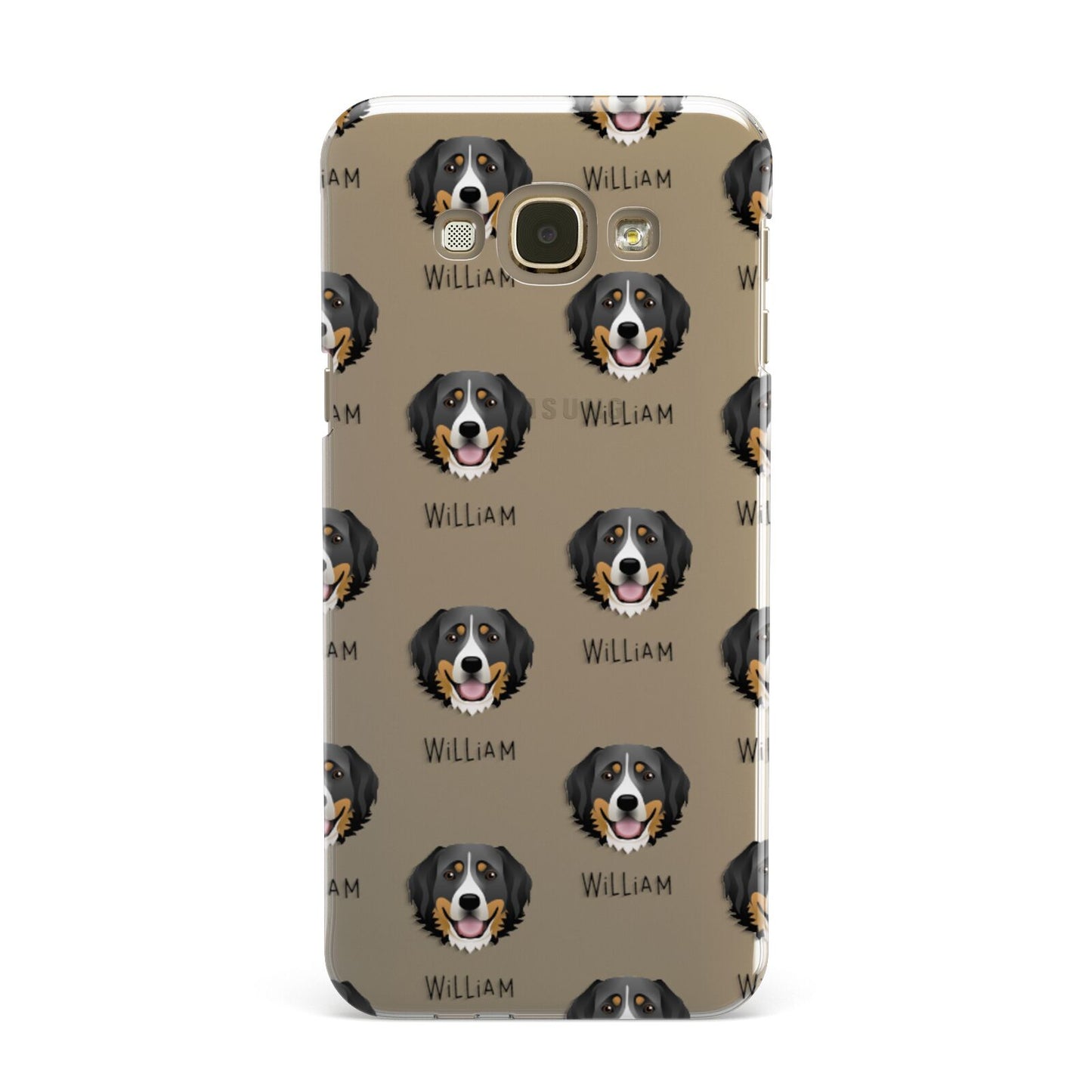 Bernese Mountain Dog Icon with Name Samsung Galaxy A8 Case