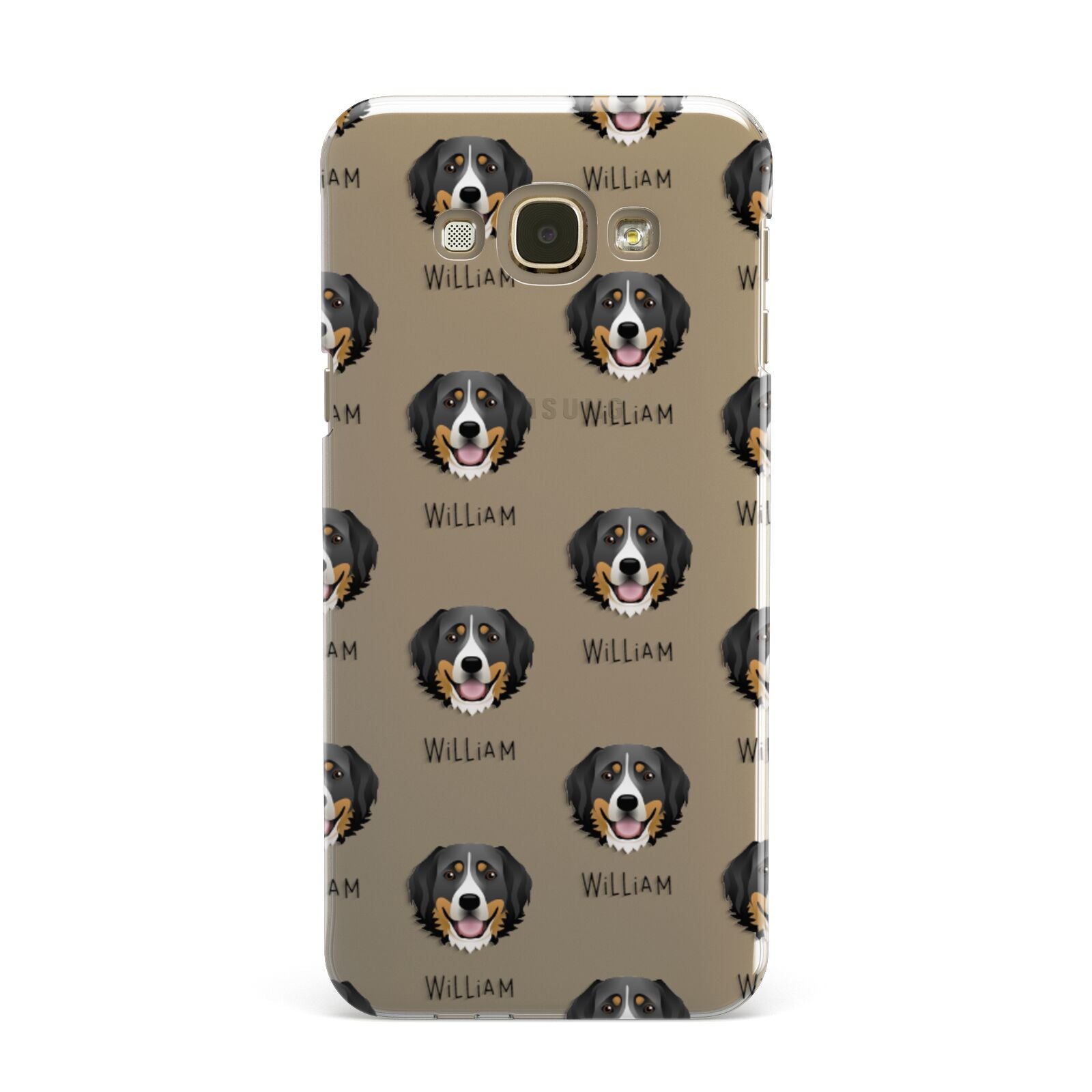 Bernese Mountain Dog Icon with Name Samsung Galaxy A8 Case