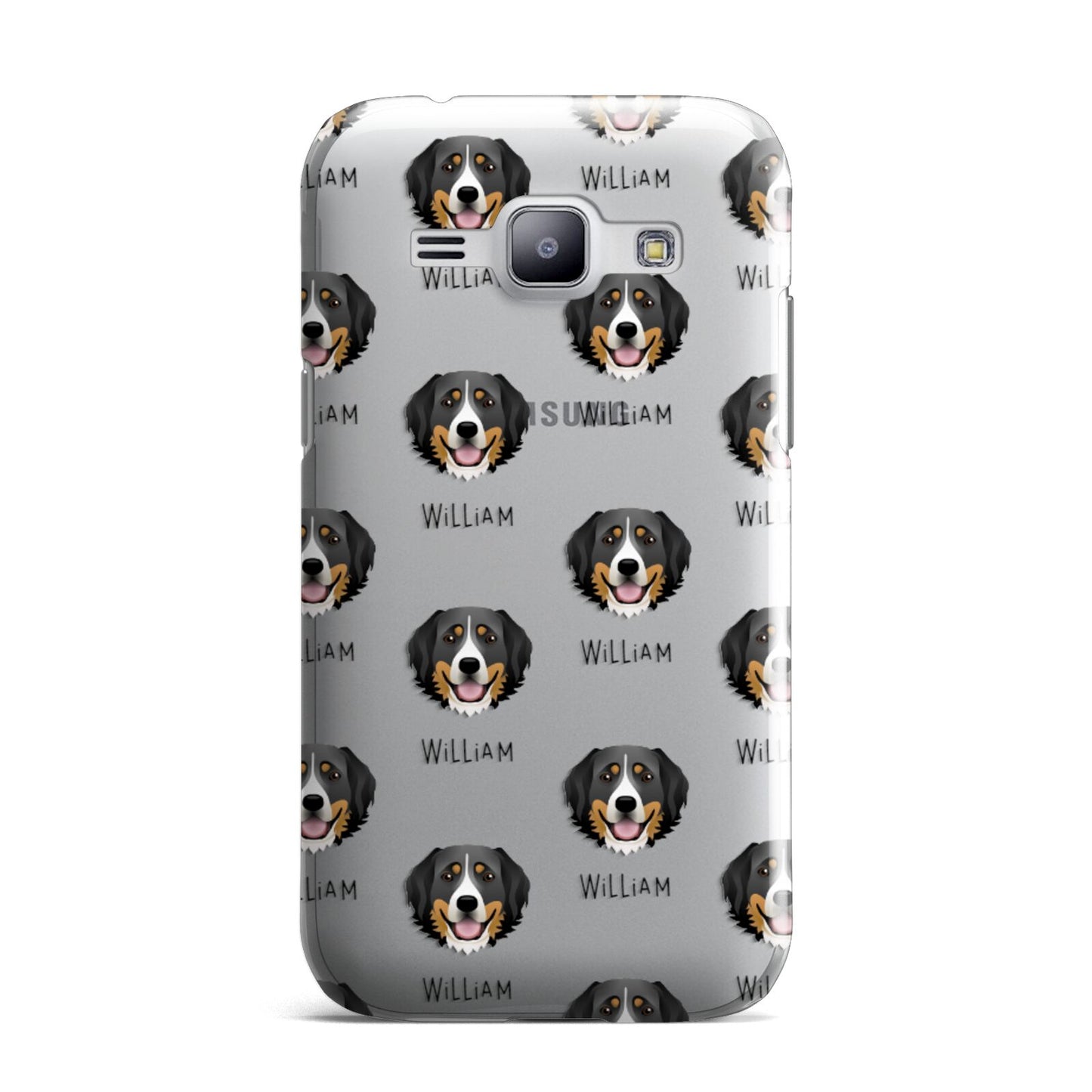 Bernese Mountain Dog Icon with Name Samsung Galaxy J1 2015 Case