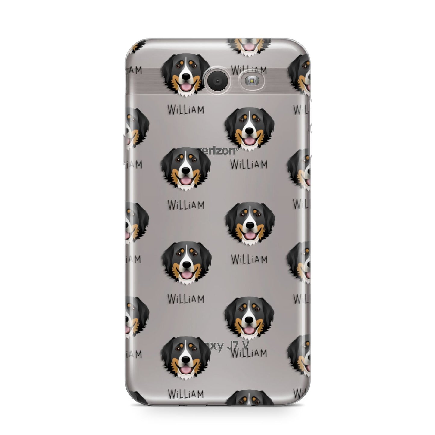 Bernese Mountain Dog Icon with Name Samsung Galaxy J7 2017 Case