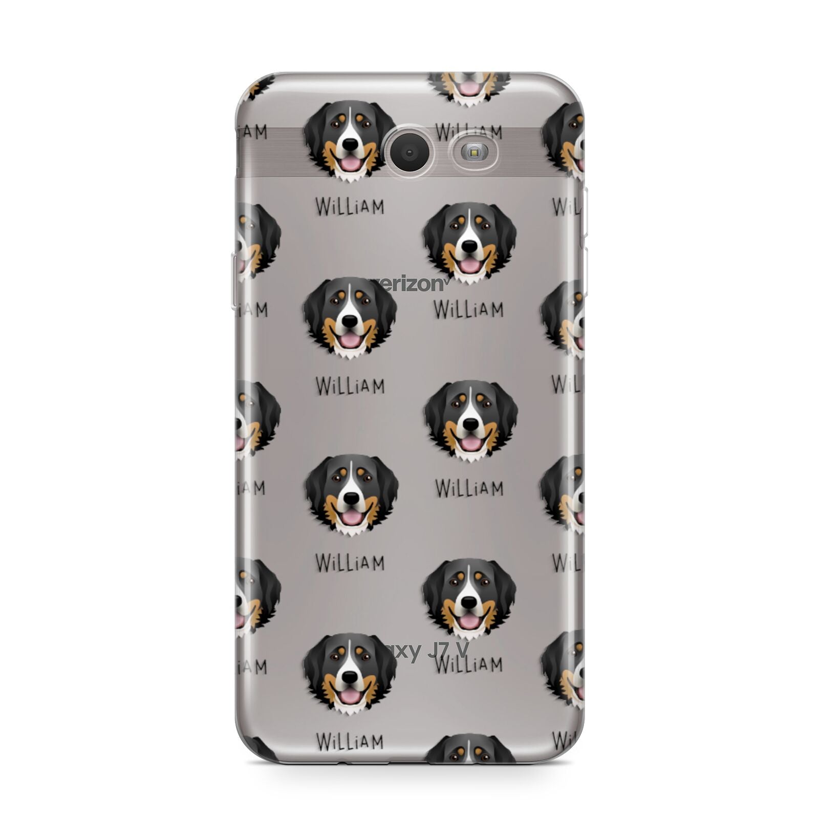 Bernese Mountain Dog Icon with Name Samsung Galaxy J7 2017 Case