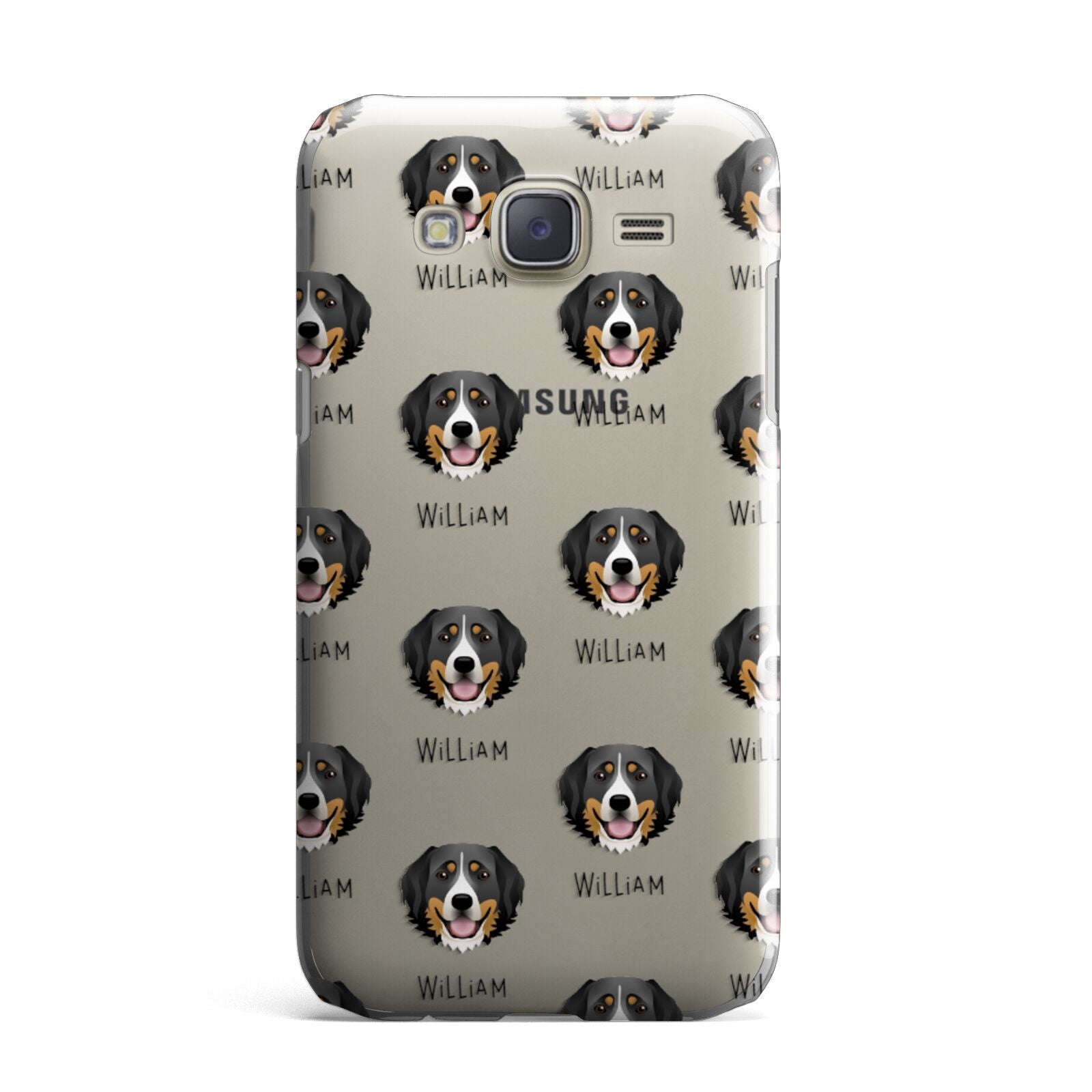 Bernese Mountain Dog Icon with Name Samsung Galaxy J7 Case