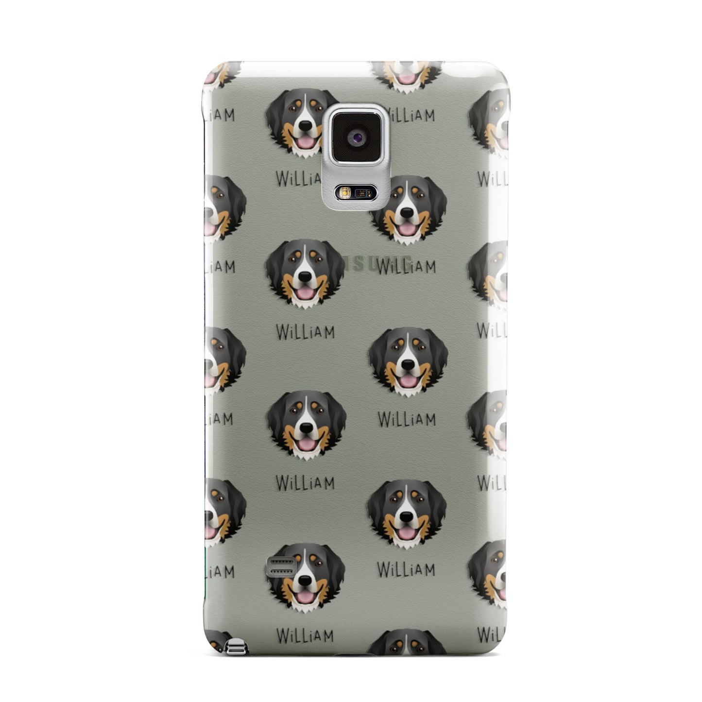 Bernese Mountain Dog Icon with Name Samsung Galaxy Note 4 Case