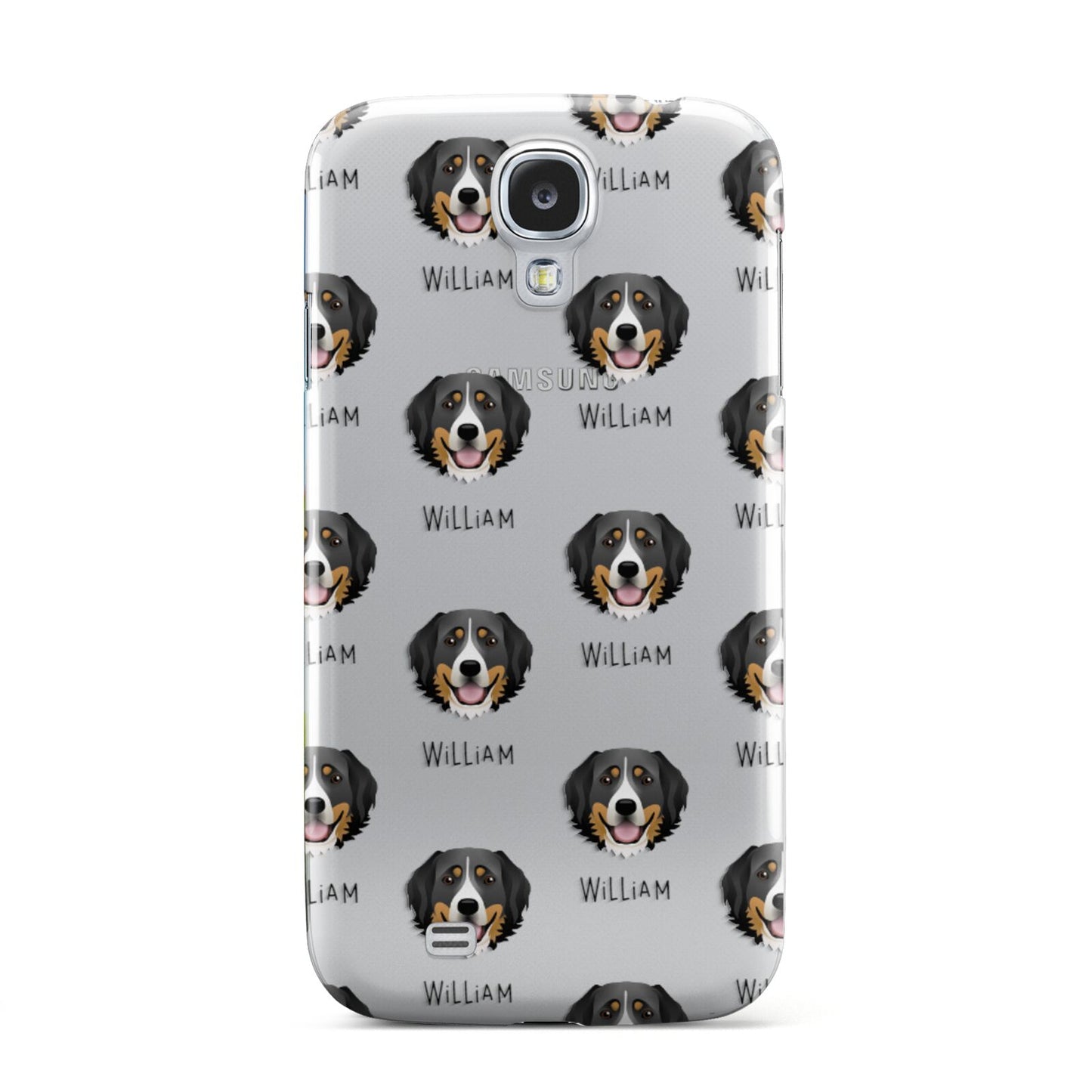 Bernese Mountain Dog Icon with Name Samsung Galaxy S4 Case