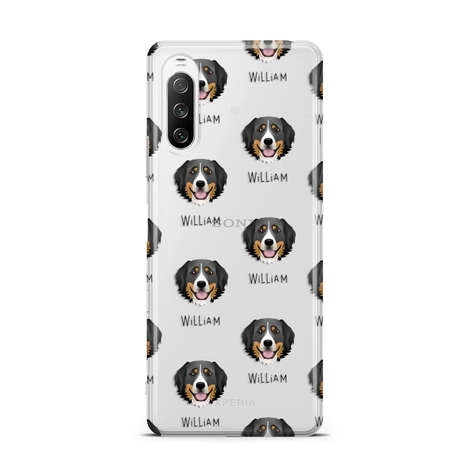 Bernese Mountain Dog Icon with Name Sony Xperia 10 III Case