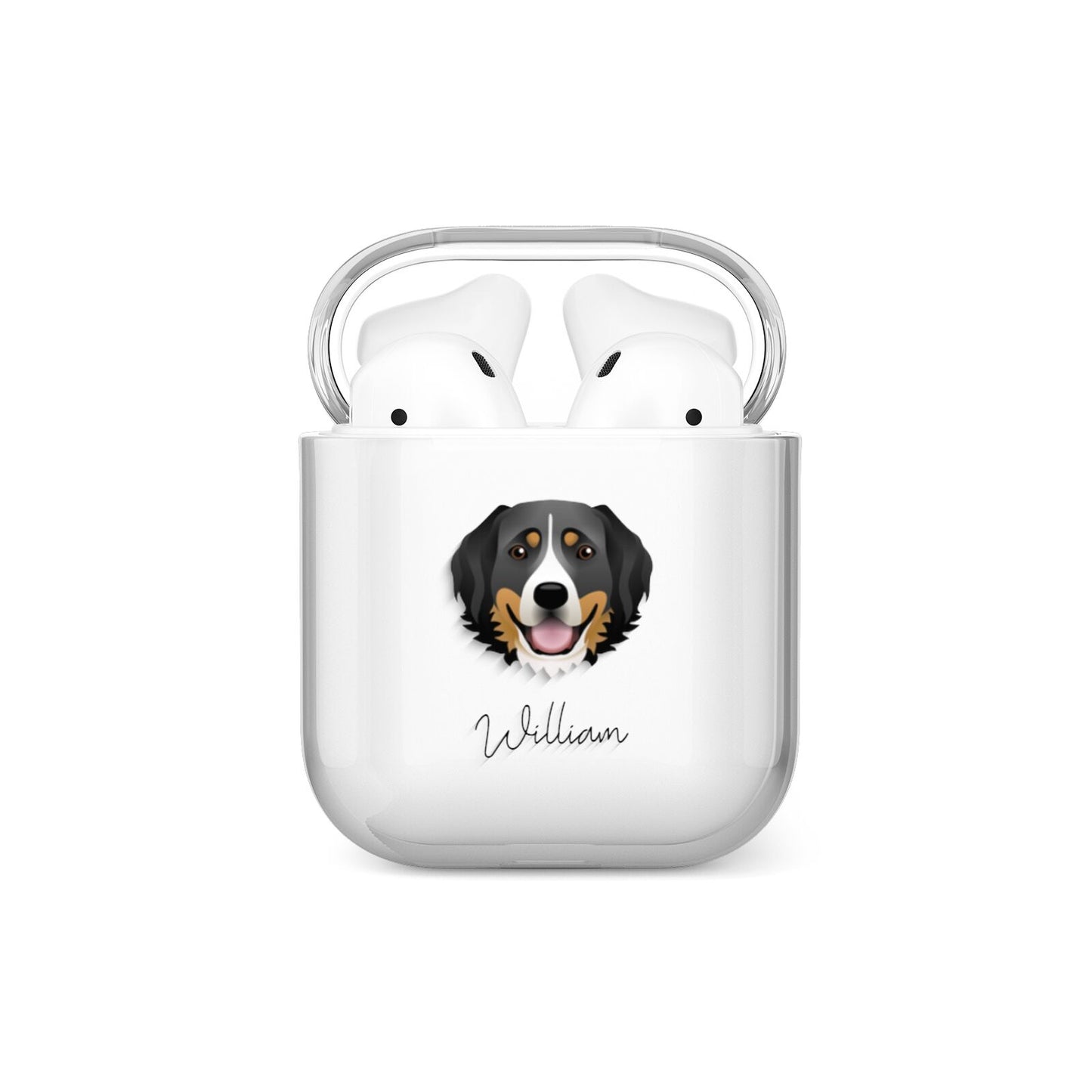 Bernese Mountain Dog Personalised AirPods Case