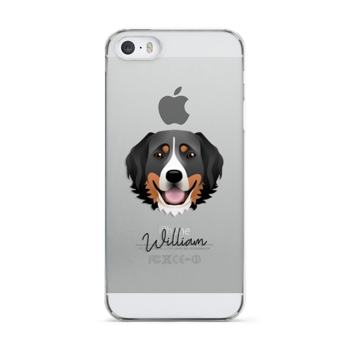 Bernese Mountain Dog Personalised Apple iPhone 5 Case