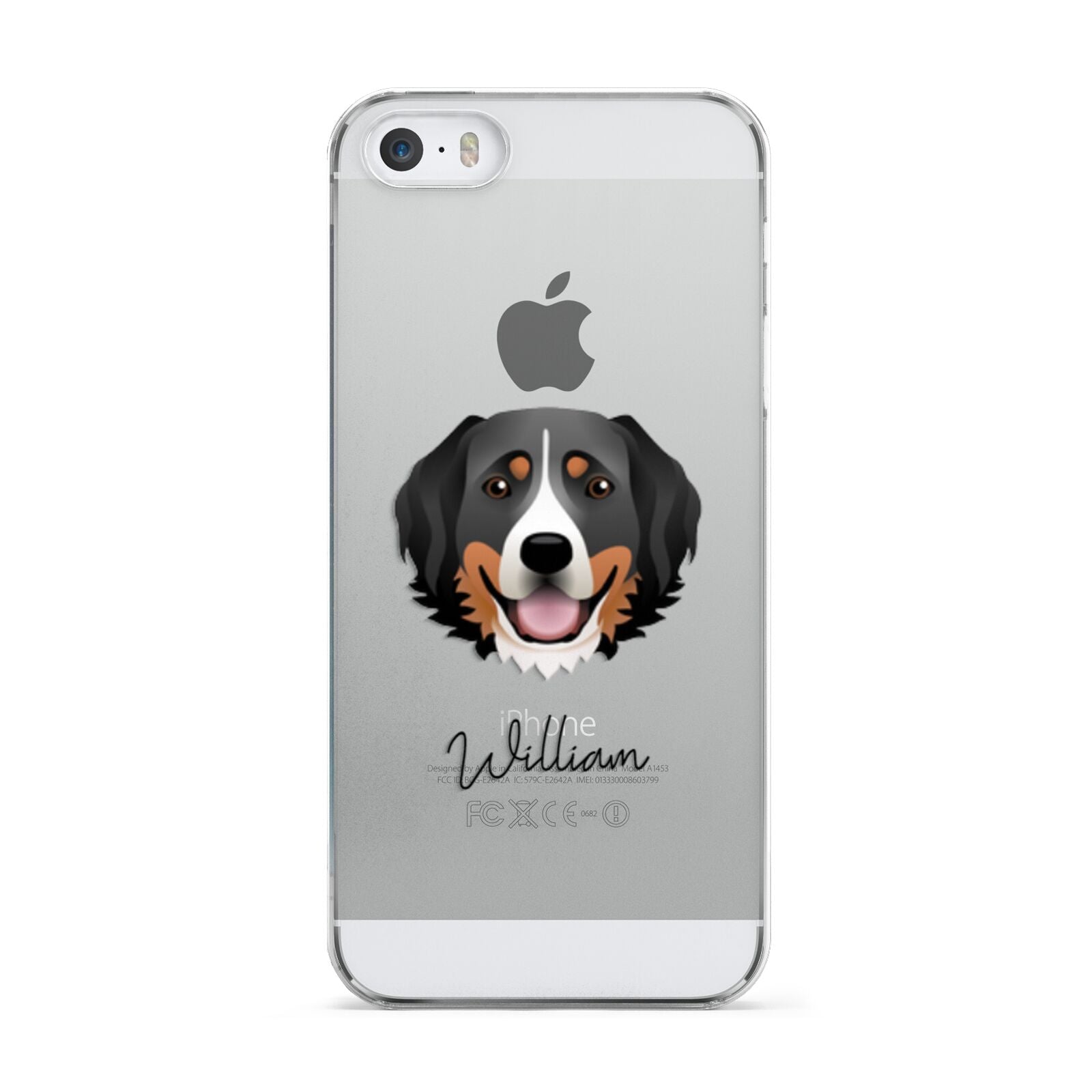 Bernese Mountain Dog Personalised Apple iPhone 5 Case