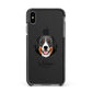 Bernese Mountain Dog Personalised Apple iPhone Xs Max Impact Case Black Edge on Black Phone