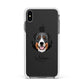 Bernese Mountain Dog Personalised Apple iPhone Xs Max Impact Case White Edge on Black Phone