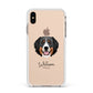 Bernese Mountain Dog Personalised Apple iPhone Xs Max Impact Case White Edge on Gold Phone