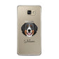 Bernese Mountain Dog Personalised Samsung Galaxy A5 2016 Case on gold phone