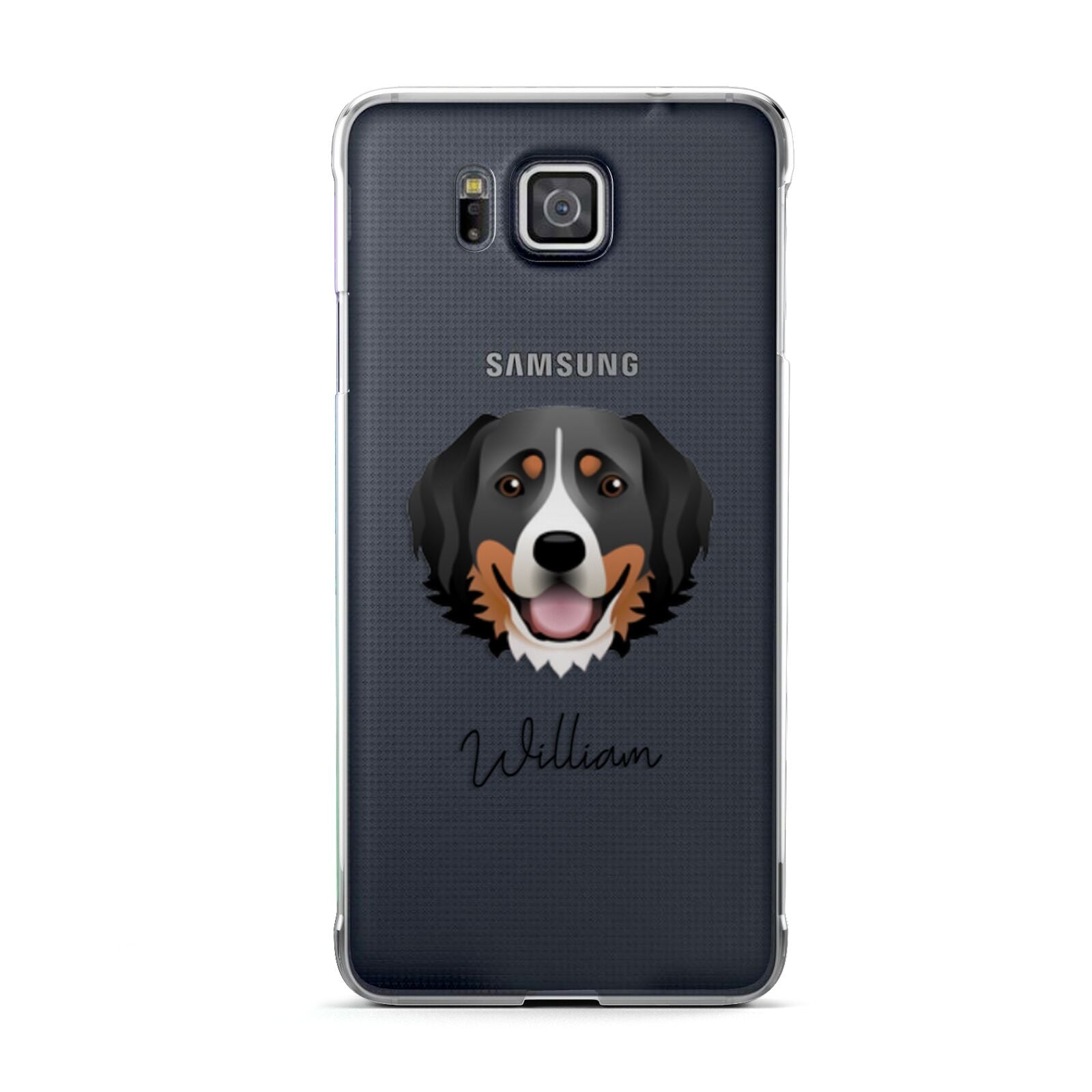 Bernese Mountain Dog Personalised Samsung Galaxy Alpha Case