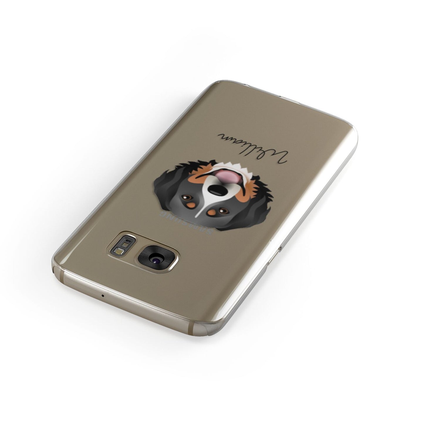 Bernese Mountain Dog Personalised Samsung Galaxy Case Front Close Up
