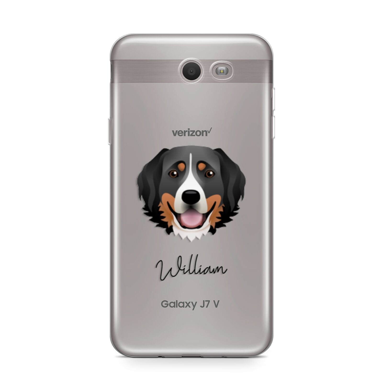 Bernese Mountain Dog Personalised Samsung Galaxy J7 2017 Case