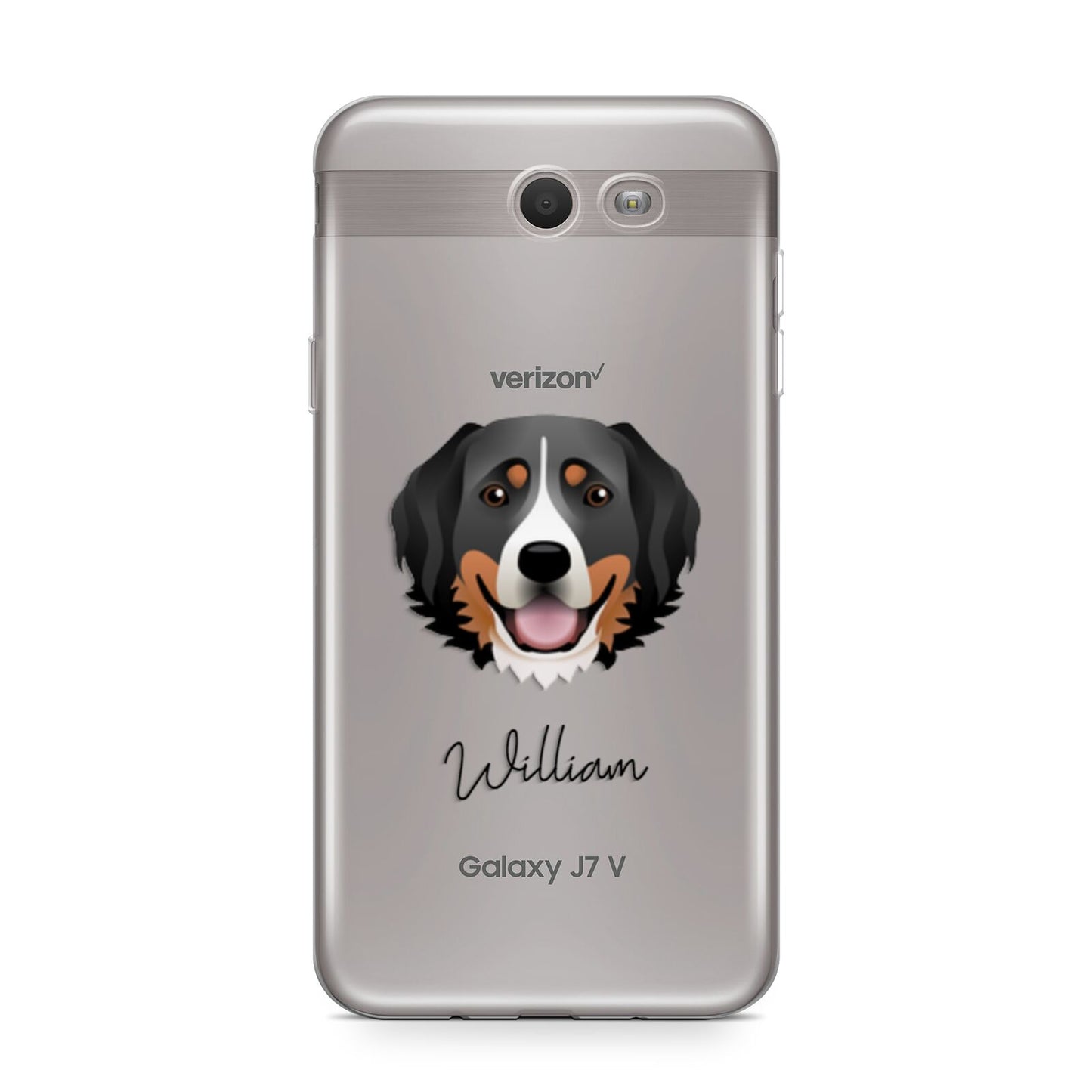 Bernese Mountain Dog Personalised Samsung Galaxy J7 2017 Case
