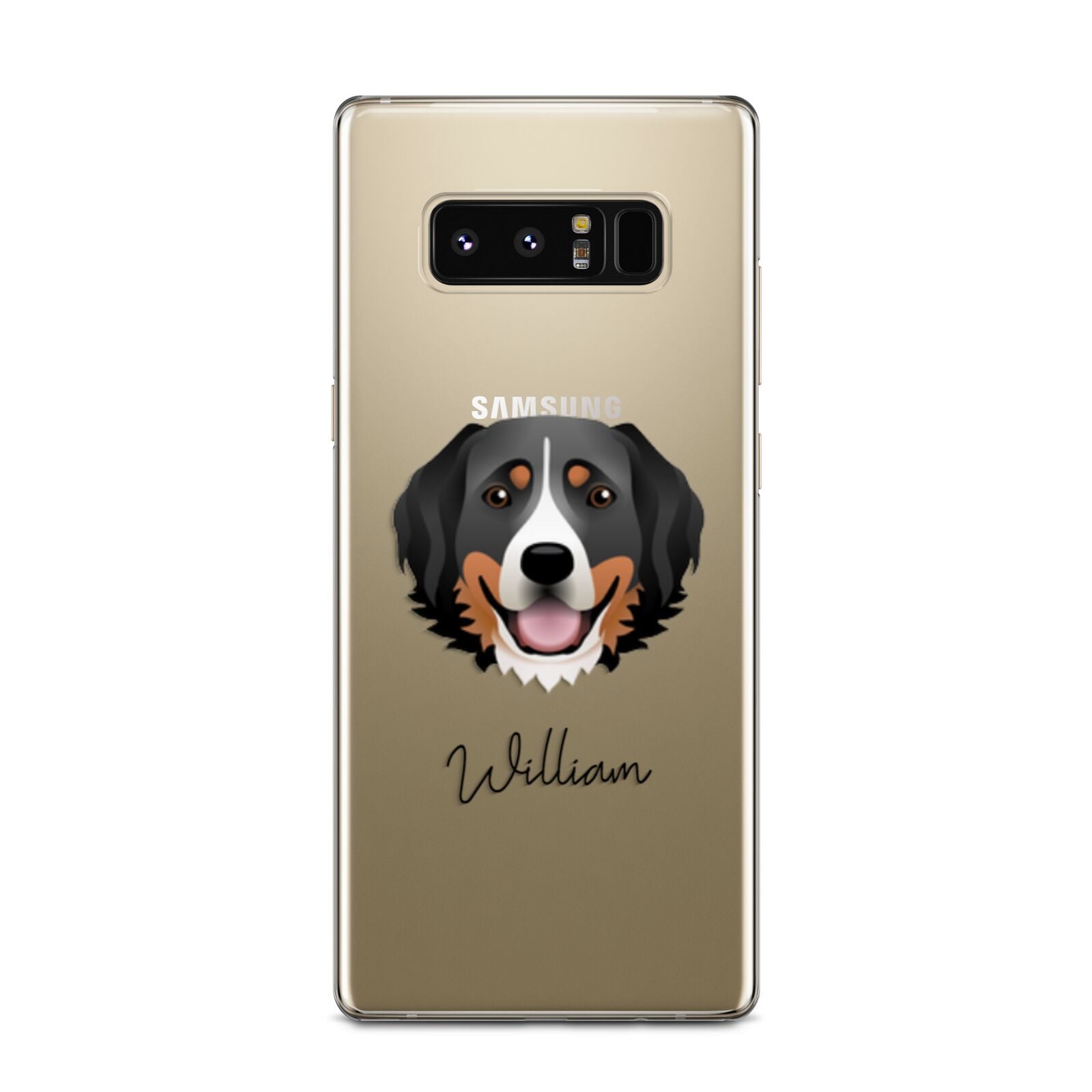 Bernese Mountain Dog Personalised Samsung Galaxy Note 8 Case