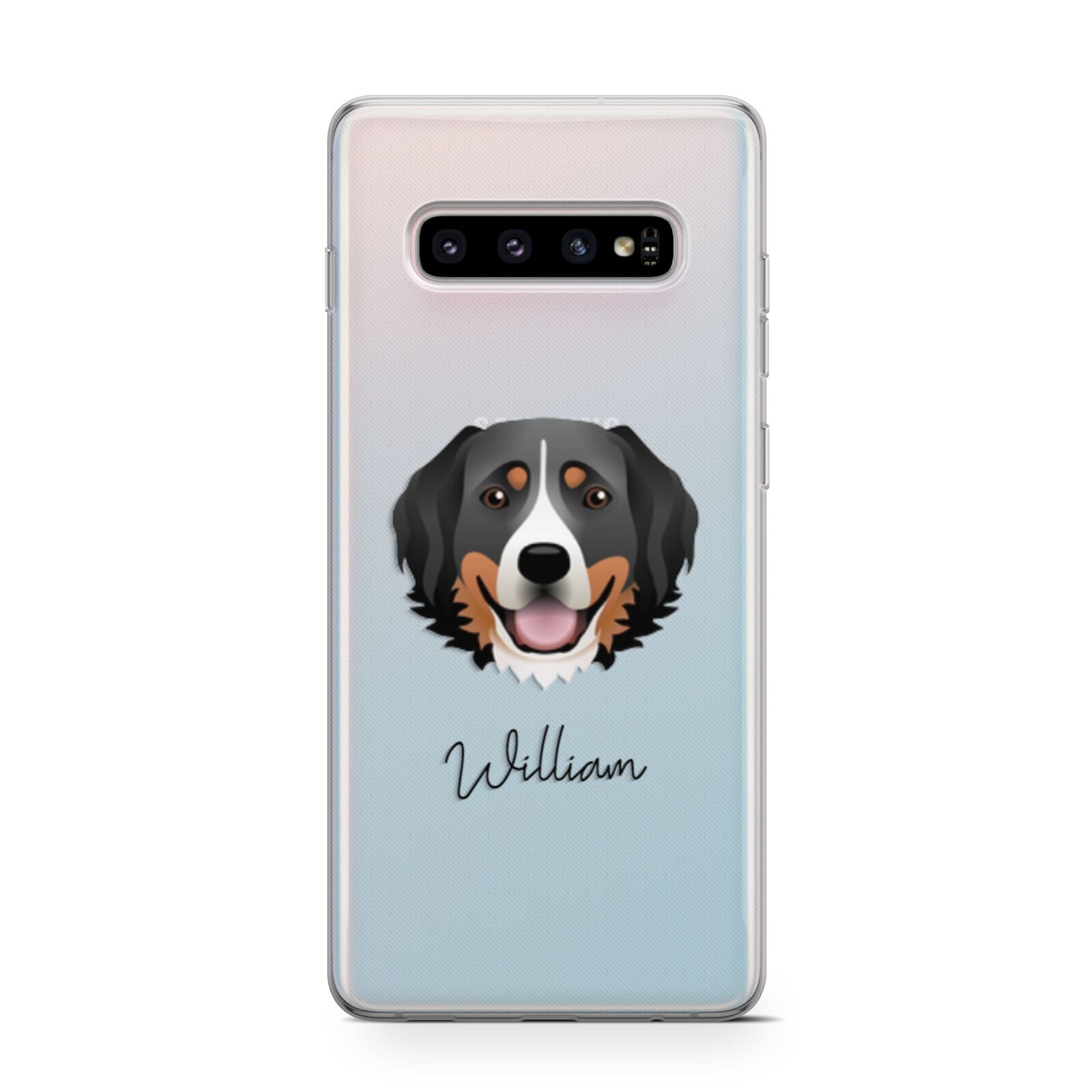Bernese Mountain Dog Personalised Samsung Galaxy S10 Case