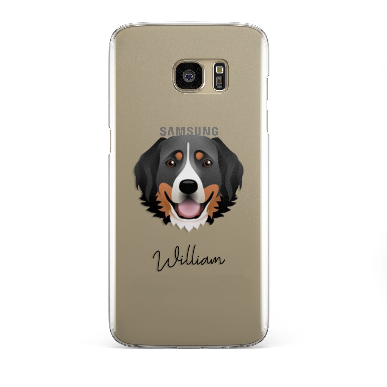 Bernese Mountain Dog Personalised Samsung Galaxy S7 Edge Case