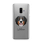 Bernese Mountain Dog Personalised Samsung Galaxy S9 Plus Case on Silver phone